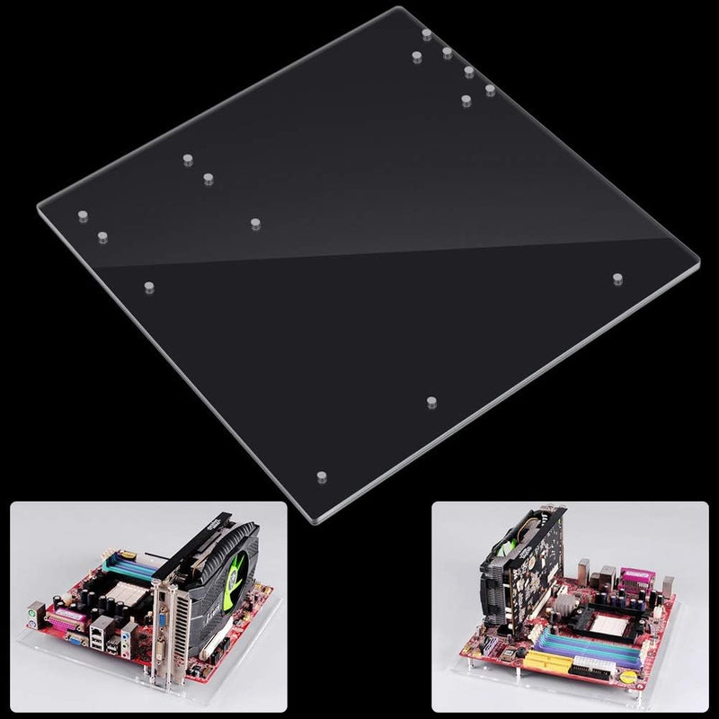 Tangxi Für M-ATX Motherboard Acryl Rahmen, Open Frame Transparent Acryl Overlock Computer Fall DIY B