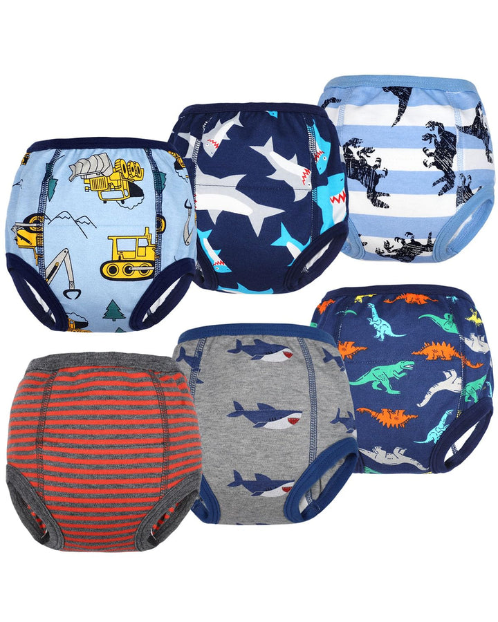 Flyish Packung mit 6 Baby Trainingshosen Töpfchen Unterwäsche Kleinkinder Windelhosen Toilettentrain