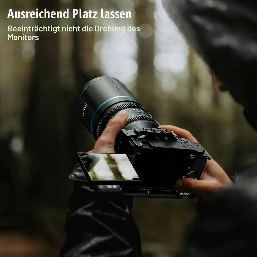 SIRUI ZV-E10 Käfig mit Silikongriff, Kamerakäfig für Sony ZV-E10 mit eingebauter Schnellwechselplatt