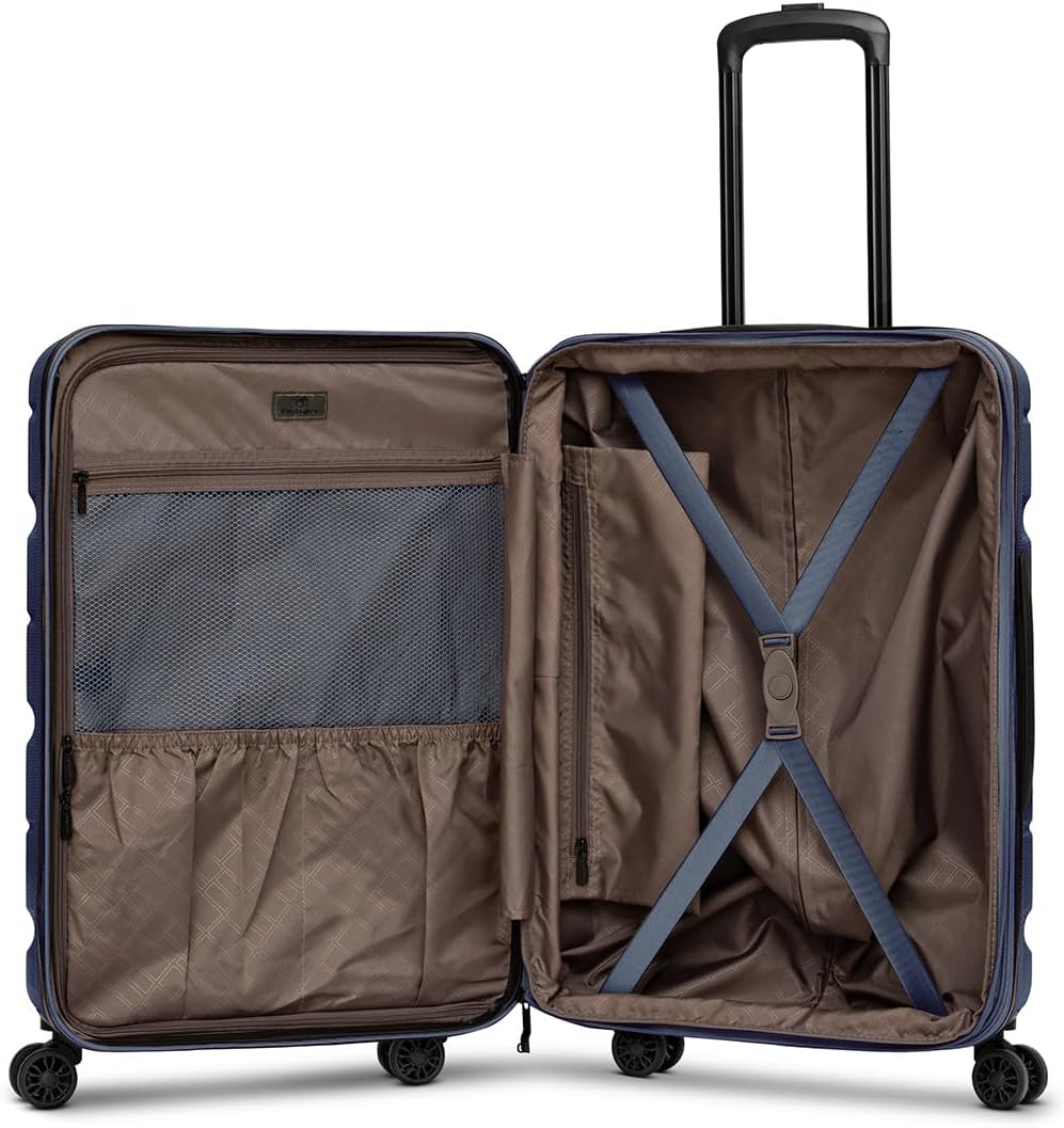 Franky Munich 4.0 Koffer Set | Trolley Hartgepäck - Handgepäck Koffer mit 4 Rollen Einer Dehnfalte,