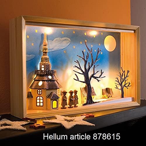 hellum Schwibbogen Weihnachten, 43x27cm, Lichterbogen Weihnachten mit Strom und Schalter, Schwibboge