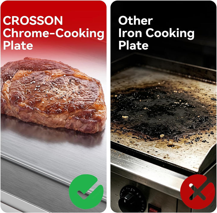 CROSSON 40.6 * 61Kommerzielle elektrische Arbeitsplattengrillplatte, Flat Top Hochleistungsgrillplat