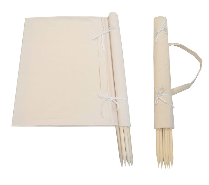 Aves-24 Windschutz 8m Strand Garten Meer SICHTSCHUTZ 100% Reine Baumwolle Camping Blickschutz Natur