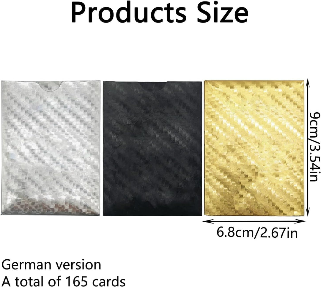 Seltene Karten Set Golden Silber Schwarz, 165 Stück Cartoon Sammelkarten, Anime Karten Keine Duplika