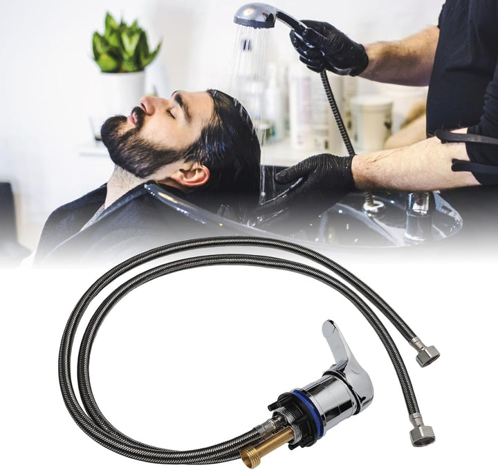 Professioneller Shampoo Beckenarmatur mit 80cm Schlauch, aus Zinklegierung, keramischer Ventilkern f