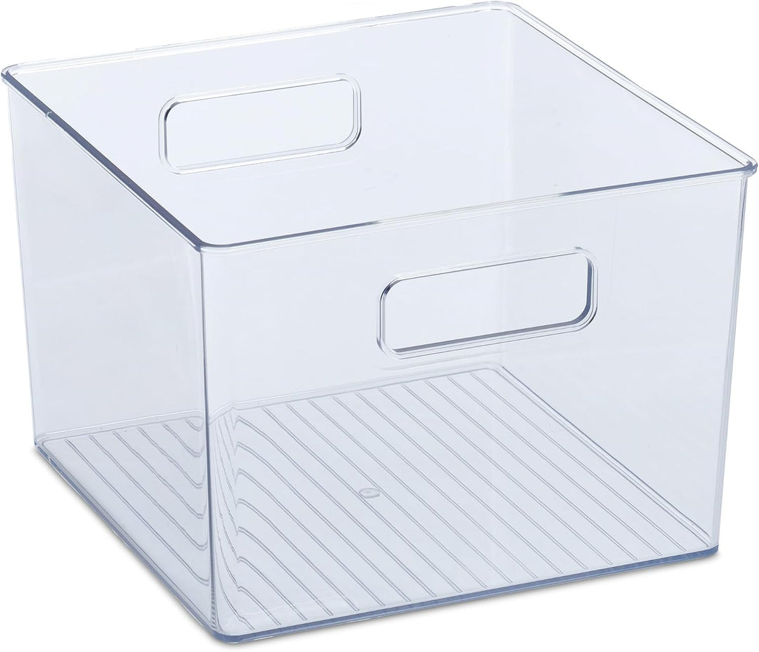 Relaxdays 3 x Kühlschrank Organizer, Aufbewahrung von Lebensmitteln, HxBxT: 15,5 x 21 x 21 cm, Küche