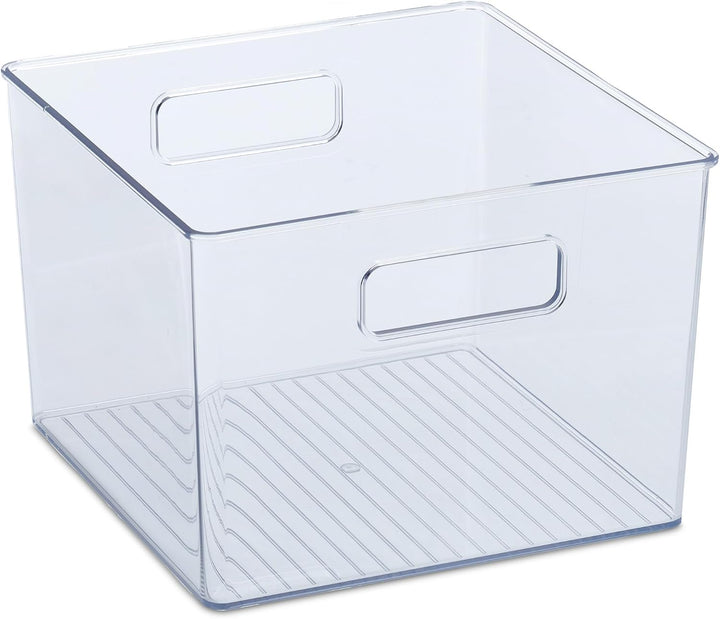 Relaxdays 3 x Kühlschrank Organizer, Aufbewahrung von Lebensmitteln, HxBxT: 15,5 x 21 x 21 cm, Küche