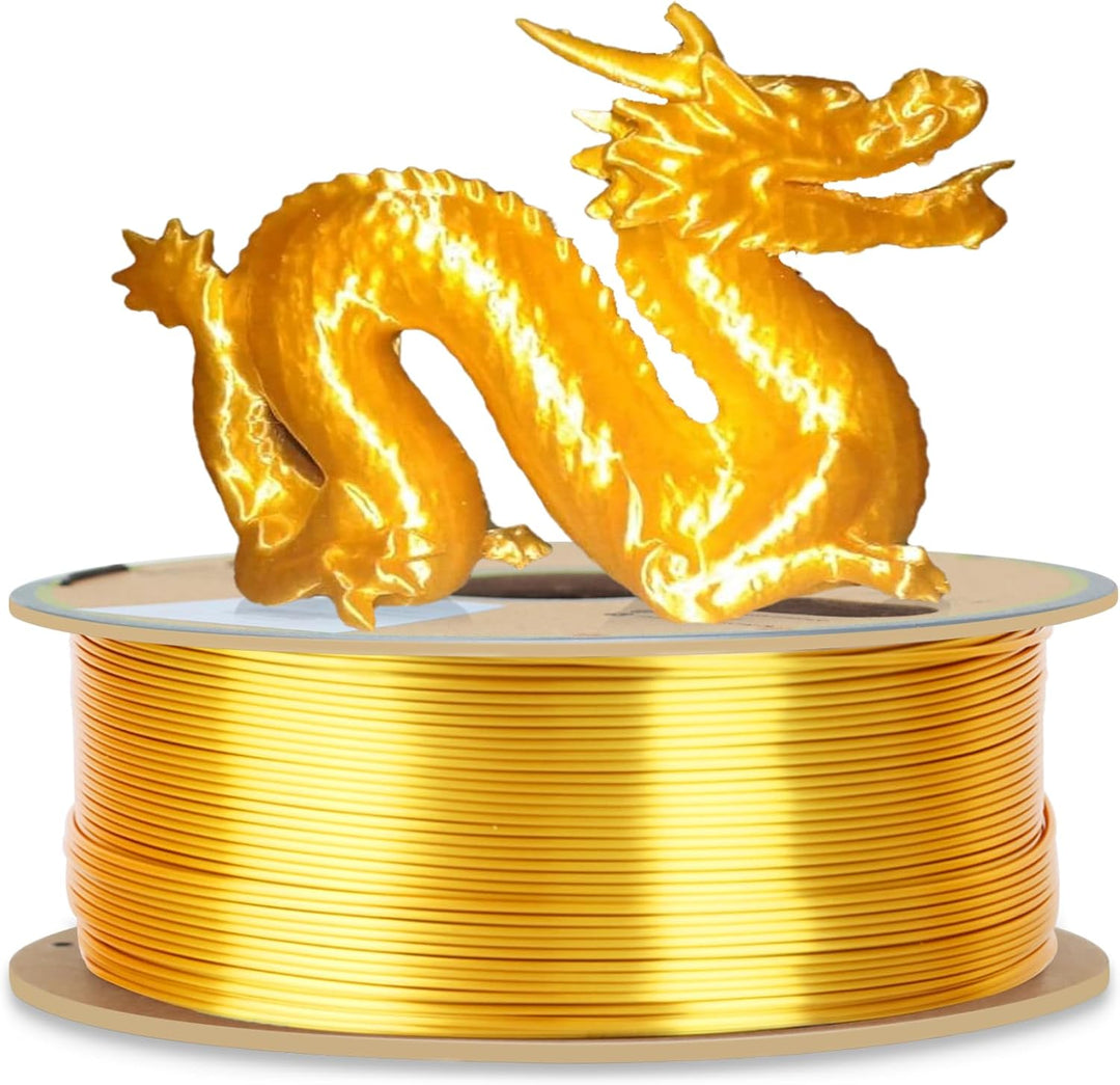 YOUSU PLA Filament 1.75, Silk PLA Gold, 3D Drucker Filament, PLA 1kg Spule, Glänzend Seide, Metallic