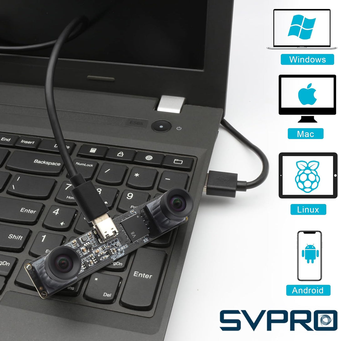 Svpro 210fps Monochrom Global Shutter USB Kameramodul Dual Lens Synchronisation Schwarz/Weiss Kamera