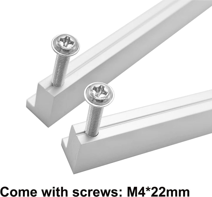 Qrity 10-Pack moderne Aluminiumlegierung Schrank Schrank Türgriff Möbel Schublade zieht Knöpfe, Loch