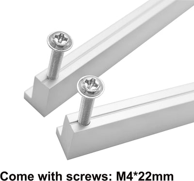 Qrity 10-Pack moderne Aluminiumlegierung Schrank Schrank Türgriff Möbel Schublade zieht Knöpfe, Loch