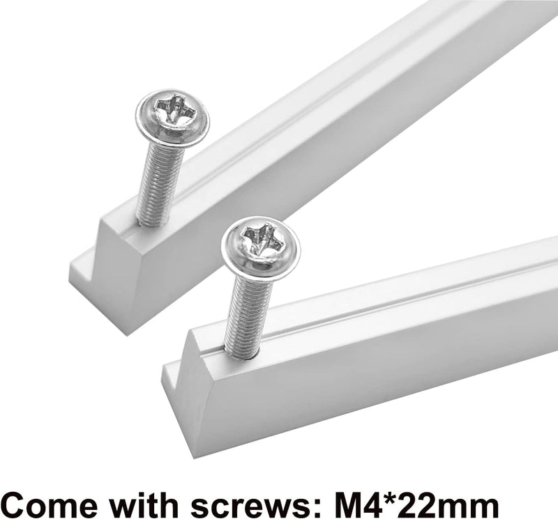 Qrity 10-Pack moderne Aluminiumlegierung Schrank Schrank Türgriff Möbel Schublade zieht Knöpfe, Loch