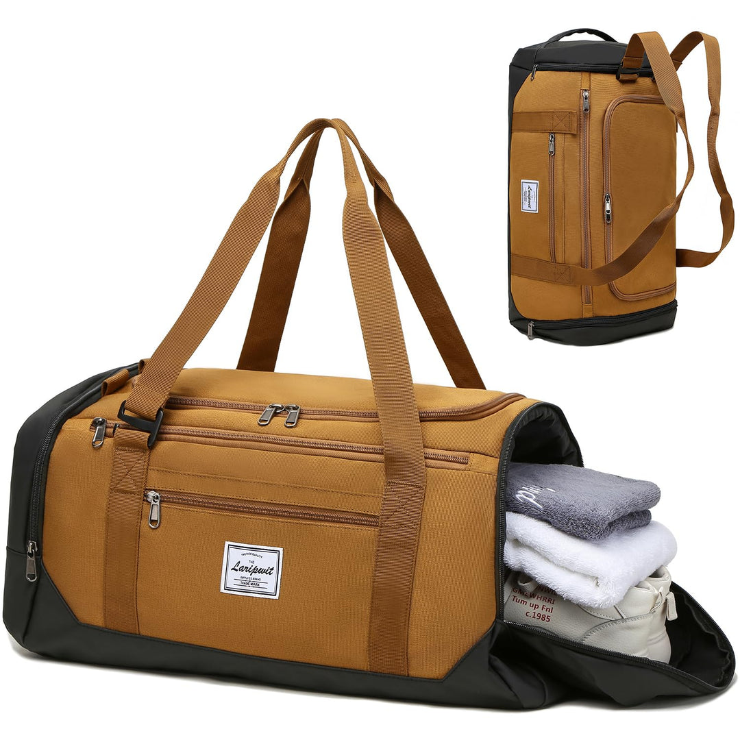 Laripwit Sporttasche Herren, 40L Reisetasche Rucksack Trainingstasche mit Schuhfach & Nassfach, Wass