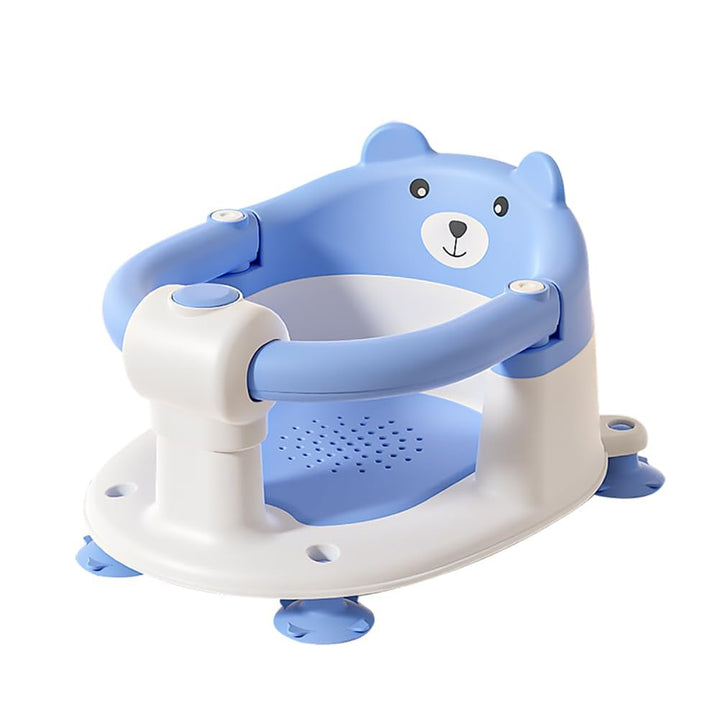 Baby Badewannensitz mit Bären-Design, rutschfest durch 4 Saugnäpfe, gepolsterter Sitz, BPA-frei & sc