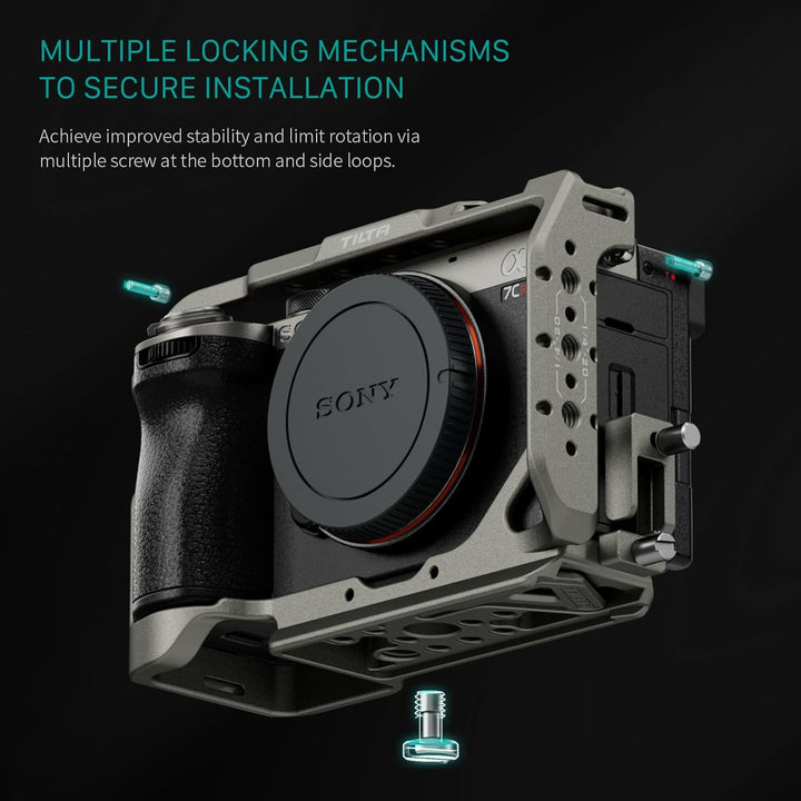 Tilta a7C II / a7C R Käfig, halber Kamerakäfig, kompatibel mit Sony a7C II/a7C R mit HDMI-Kabelklemm