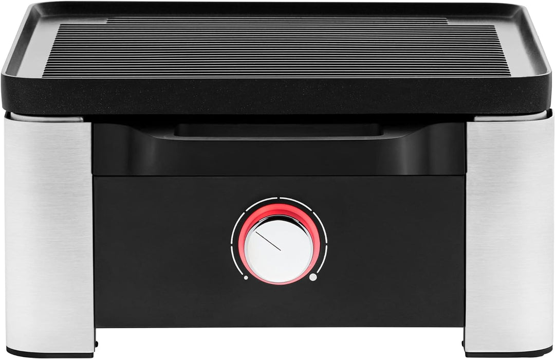 WMF Lono Raclette Grill mit Pfännchen und Schiebern, Raclette 4 Personen, 870 W, edelstahl