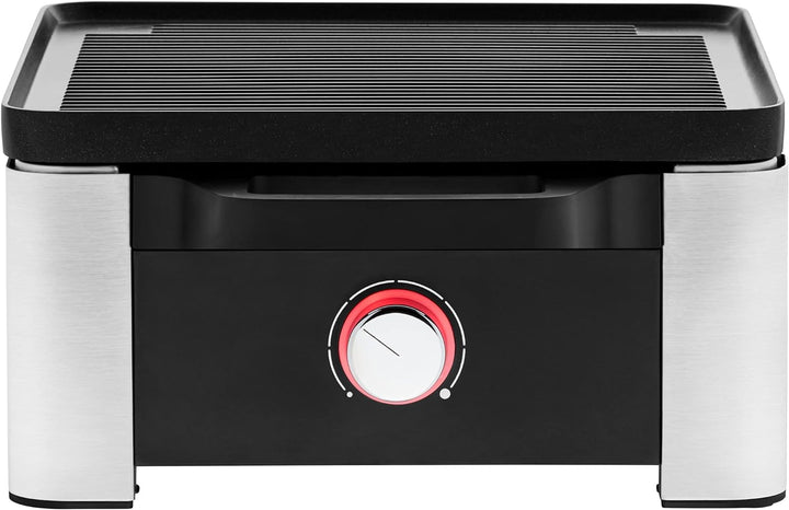 WMF Lono Raclette Grill mit Pfännchen und Schiebern, Raclette 4 Personen, 870 W, edelstahl