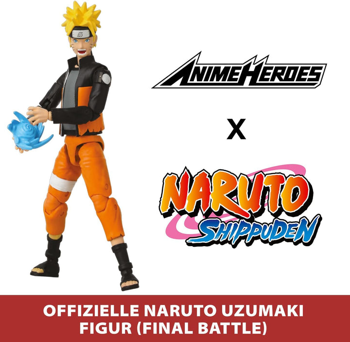Bandai – Anime Heroes – Naruto Shippuden – Anime Heroes Figur 17 cm – Naruto Uzumaki (Final Battle)