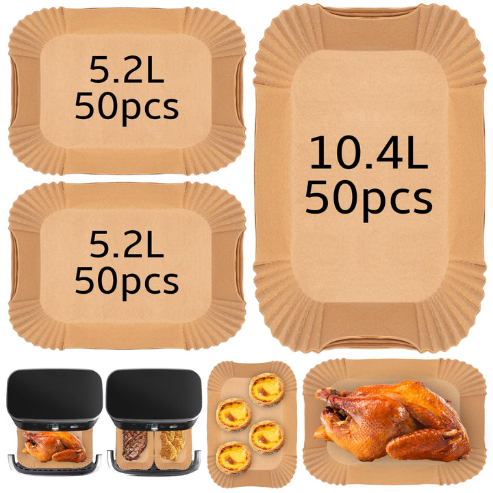 Heissluftfritteuse Zubehör für Ninja Foodi Flexdrawer 10,4 L AF500DE, 150 Stück Backpapier, Kompatib