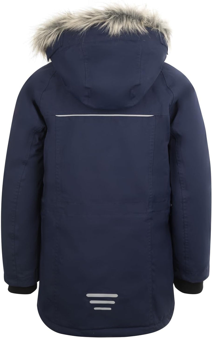 Trollkids Kinder Nordkapp wasserdichter winddichter Parka, 92 Marineblau / Orange