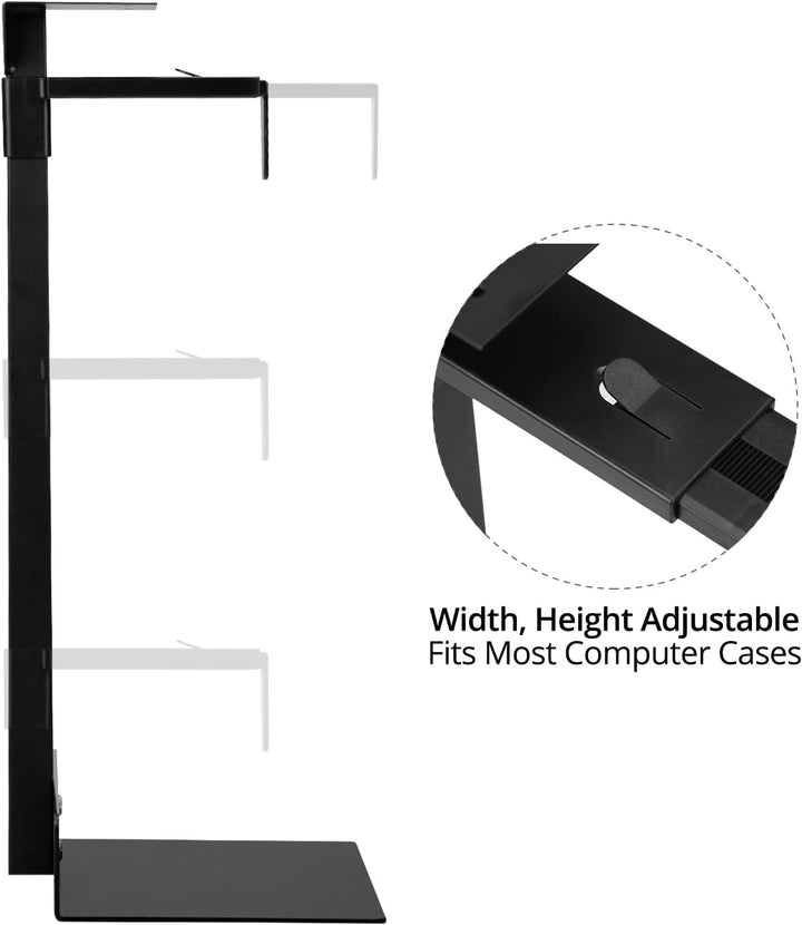 QWORK® PC Halterung unter Schreibtisch, verstellbare computergehäuse Halterung, pc wandhalterung, pa