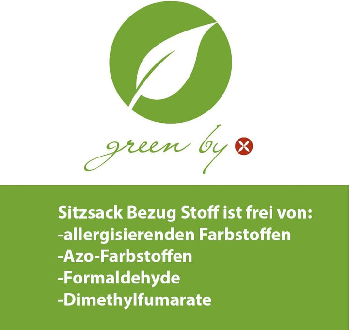 QSack Indy Sitzsack Bezug ohne Füllung, Indoor Sitzsack Hülle 140 x 180 cm (Dunkelbraun)