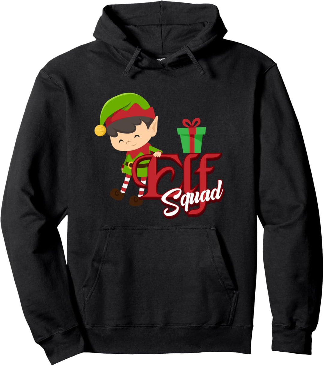 Christmas Elf Squad Jungen Kinder Xmas Family Matching Pullover Hoodie