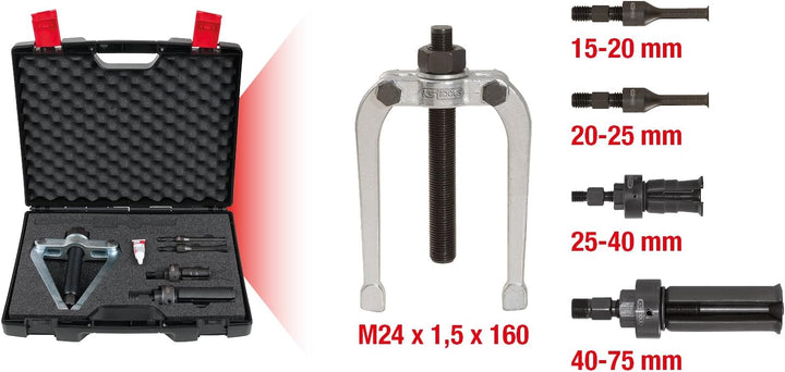 KS Tools 660.0015 Präzisions-Innen-Auszieher-Satz Ø 15-75mm, 5-tlg., 15-75mm