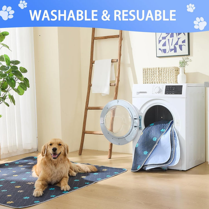 Aitmexcn 2 Stück Welpenunterlagen Waschbar – 60x90cm Super Saugfähige und Wiederverwendbare Hundetra