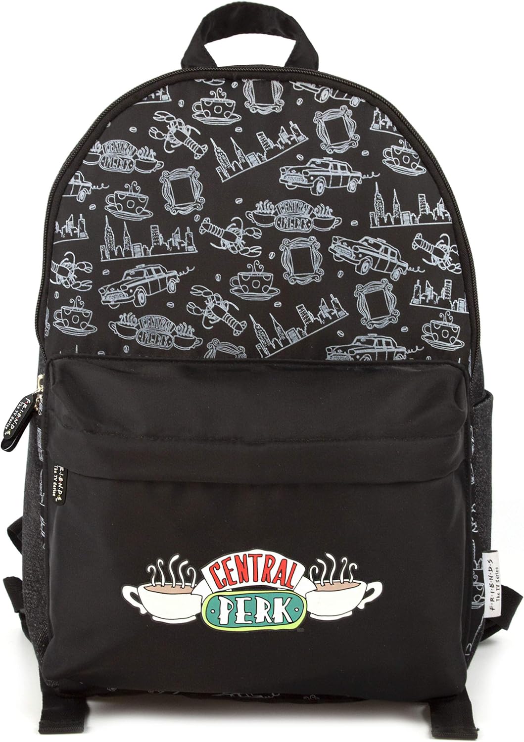 Freunde Kinder Rucksack Central Perk Logo für Mädchen und Jungen Schwarze Reissve Einheitsgrösse