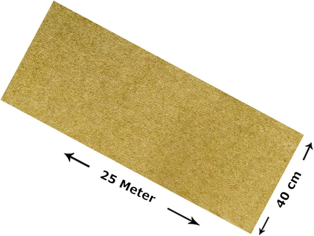 Nager-Teppich aus 100 % Hanf, Meterware, 0,40 m x 25,00 m x ca. 0,5 cm dick, 10 m² (EUR 6,40/m²), Na