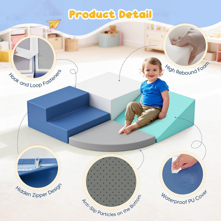 Hoyiyobi Schaumstoff-Kletterblöcke für Kinder, Schaumstoff-Bausteine XXL, Montessori-Spielzeug für