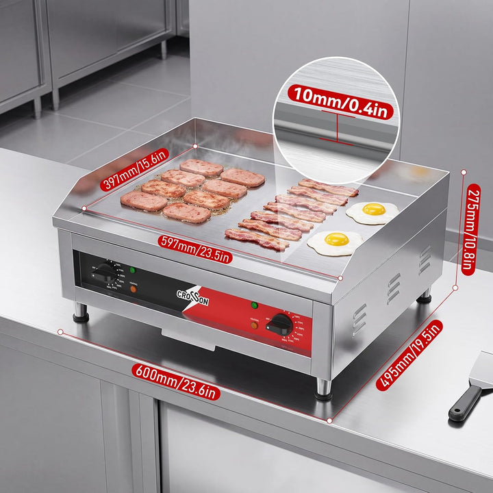 CROSSON 40.6 * 61Kommerzielle elektrische Arbeitsplattengrillplatte, Flat Top Hochleistungsgrillplat