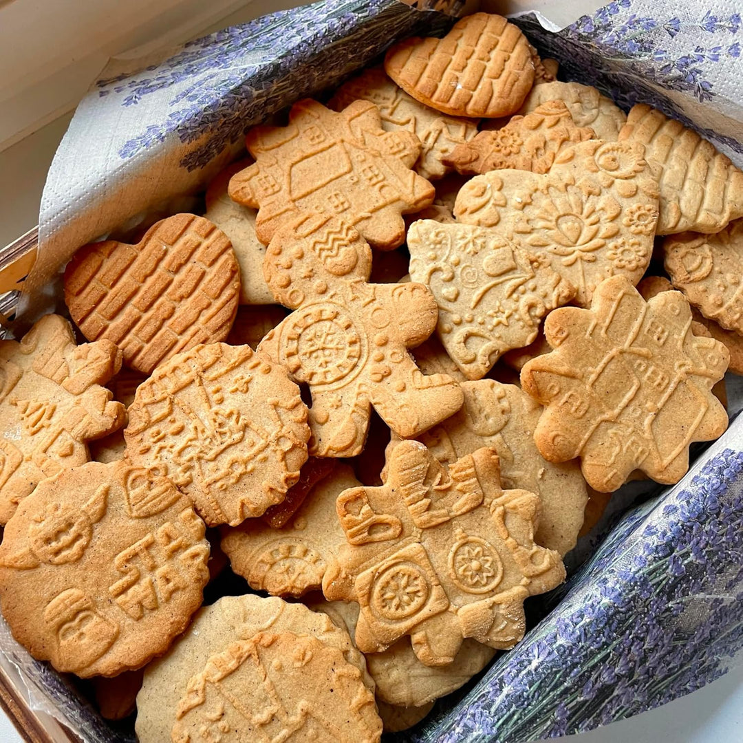Nudelholz für Hausgemachtes Gebäck und Keramik MOOSROSE. Teigroller für Teig & Plätzchen, Kuchen & G