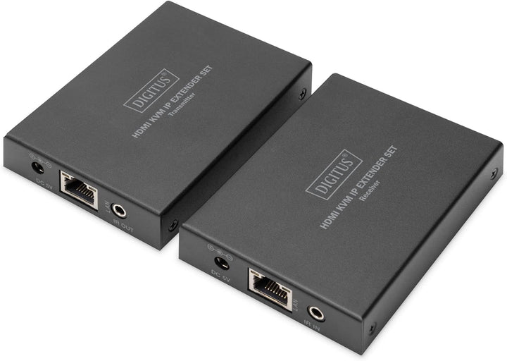 DIGITUS HDMI KVM Extender Set über IP 150 m, Full HD 1080p Full-HD / 2K@60Hz LAN IP-fähig - 1x Out -