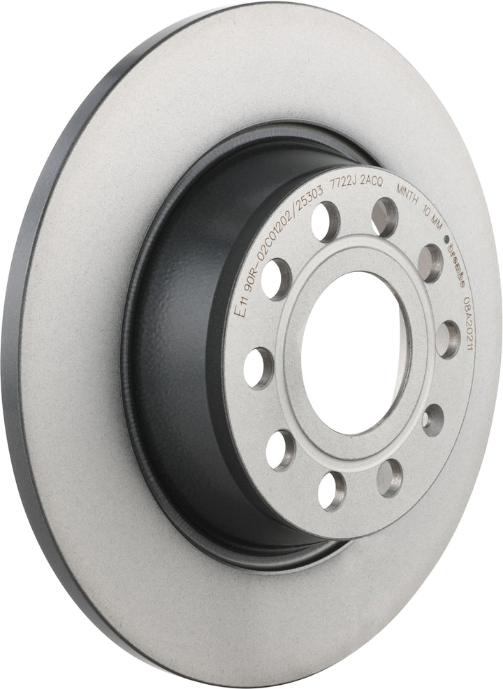 Brembo 08.A202.11 Hintere Bremsscheibe mit UV Lackierung, Anzahl 2 Single, Single