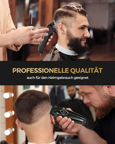 GLAKER Haarschneidemaschine für Herren + Haarschneider Kit, Akku-Friseur Professionelles Haarschneid