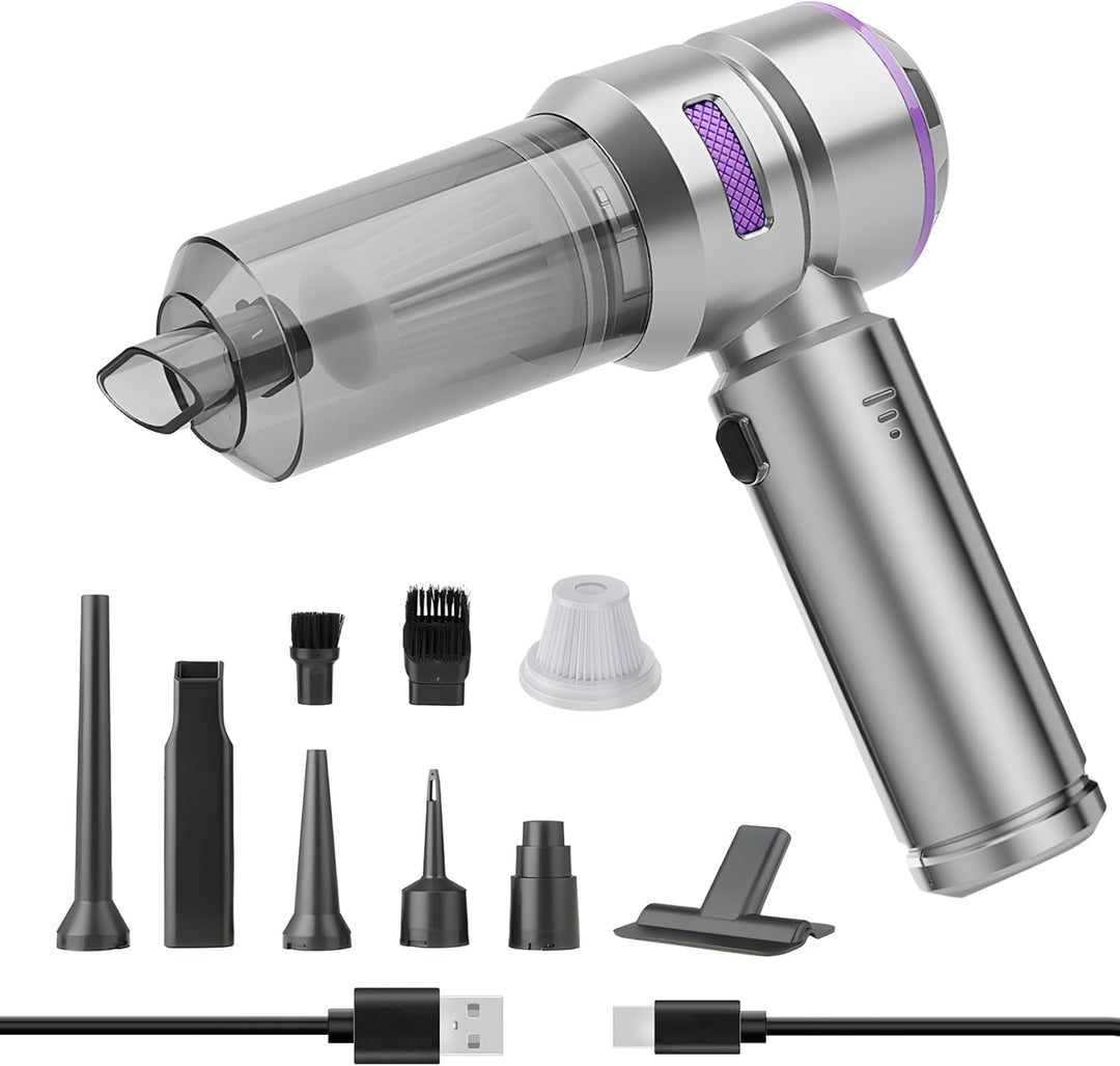 4-in-1 Kabelloser Handstaubsauger, Auto-Staubsauger, 22000PA Starke Saugkraft Mini-Staubsauger, Stau