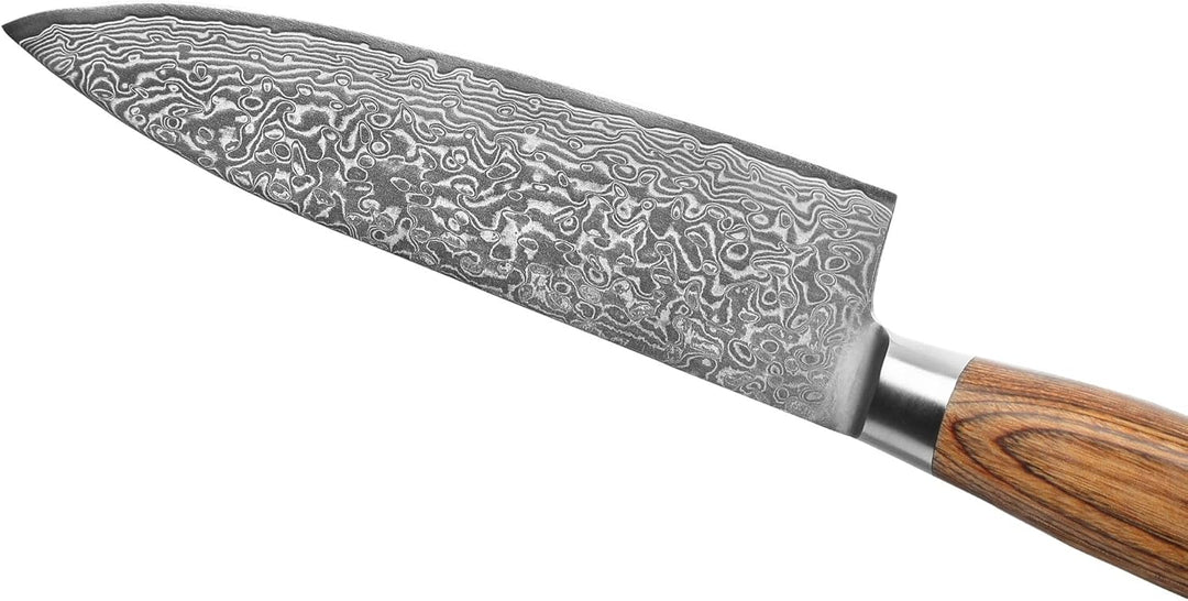 Wakoli EDIB Pro Kochmesser aus echtem Damaststahl (VG10 Kern) mit 20 cm Klinge – Scharf & ausbalanci