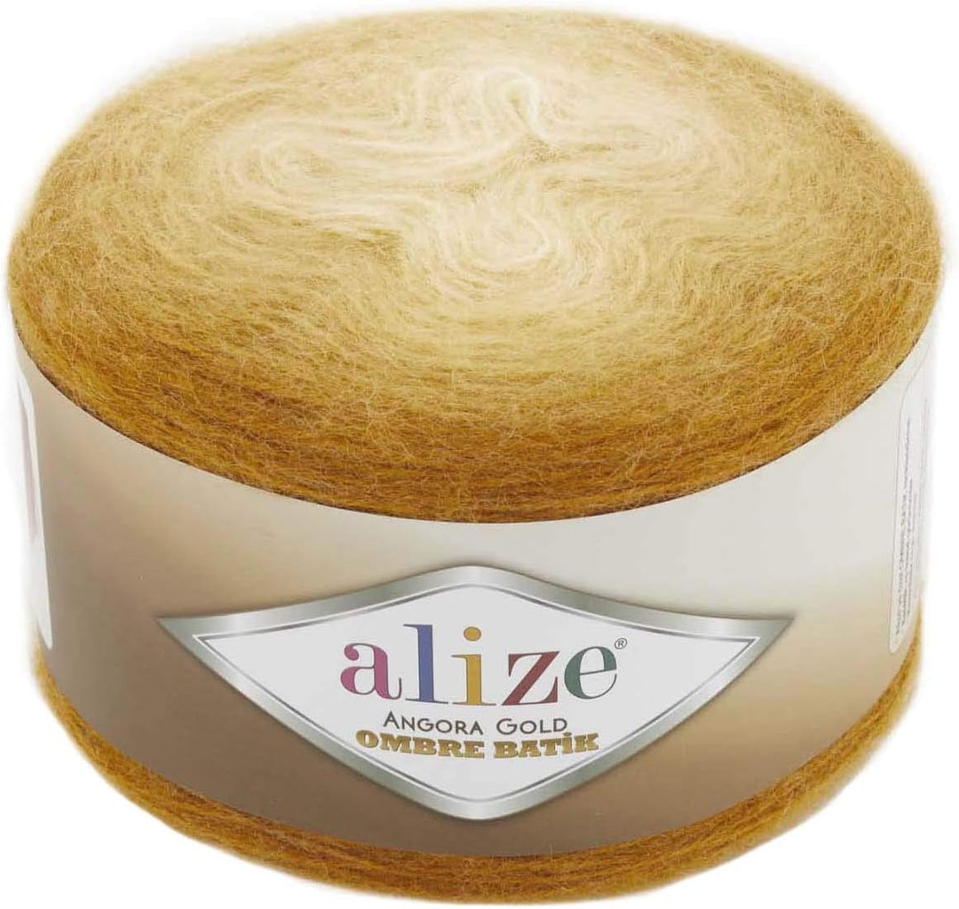 20 % Wolle, 80 % Acryl, weiches Garn Alize Angora Gold Ombre Batik 1skn 150 g 902 Yds Faden Häkelspi