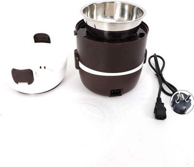 Lightakai Elektrisch Lunchbox, 2L Tragbare Brotdose Reiskocher Dampfgarer 3 Schicht Reiskocher Dampf