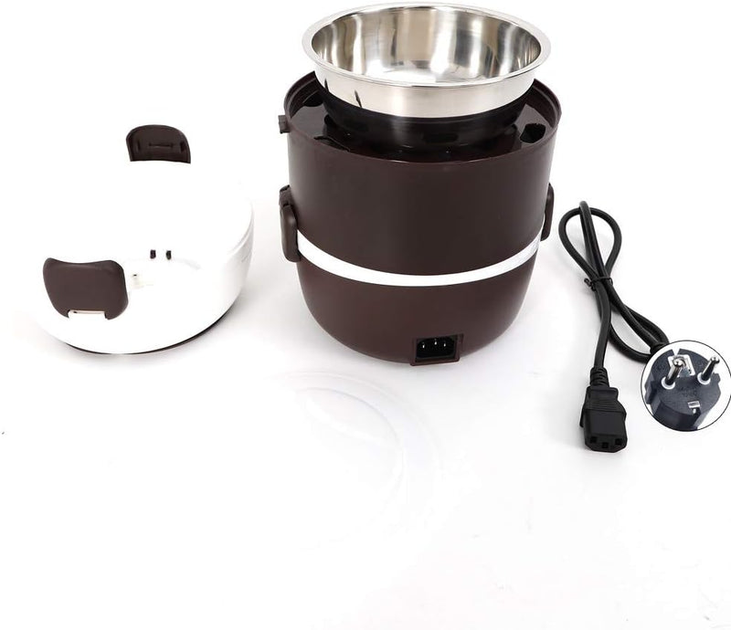 Lightakai Elektrisch Lunchbox, 2L Tragbare Brotdose Reiskocher Dampfgarer 3 Schicht Reiskocher Dampf