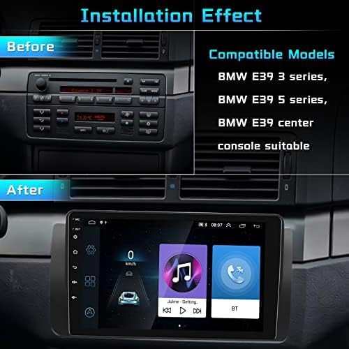 2G+32G CAMECHO Android Autoradio mit Navi für BMW E39/M5/E38/X5,Doppel Din Autoradio 9 Zoll Bildschi