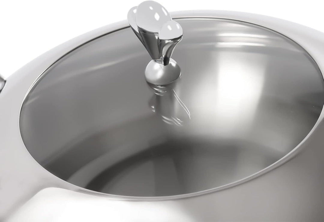 3 L Chafing Dish, Edelstahl Speisewärmer mit Deckel Kraftstoffhalter für Hotels Buffets Restaurants