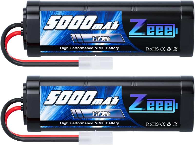 Zeee RC NiMH Akku 7,2V 5000mAh RC Auto RC LKW HPI Losi Kyosho Hobby für RC Cars Aeroplane Helicopter