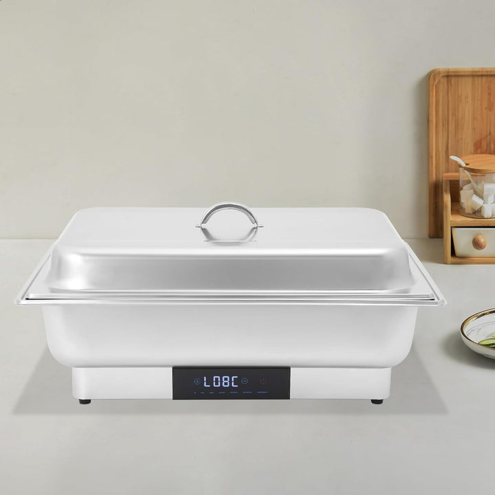 Elektrisches Buffetwärmer Speisenwärmer Chafing Dish Buffet Server Edelstahl Speisenwärmer mit Tempe