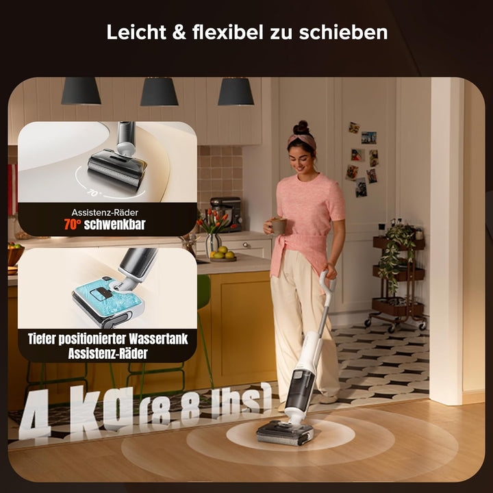 roborock F25 GT Nass Trockensauger, 180° Lay-Flat Saugwischer, 90°C Hochtemperatur Selbstreinigung,