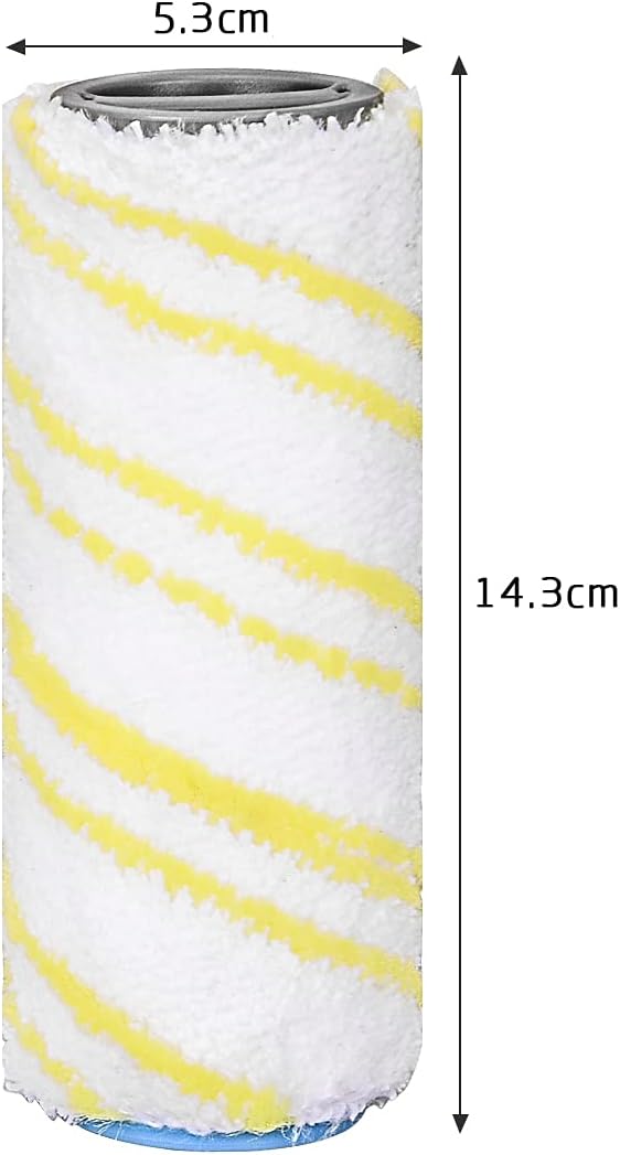Yolando 4 Stück Bürstenrolle für Kärcher FC3 FC5 FC7 Cordless Bodenreiniger Teile Zubehör Nass-&Troc
