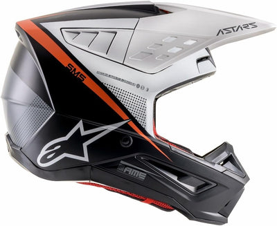 Alpinestars Motocross-Helm Supertech S-M5 Rayon - Black/White/Orange Fluo Matte Black White Orange F