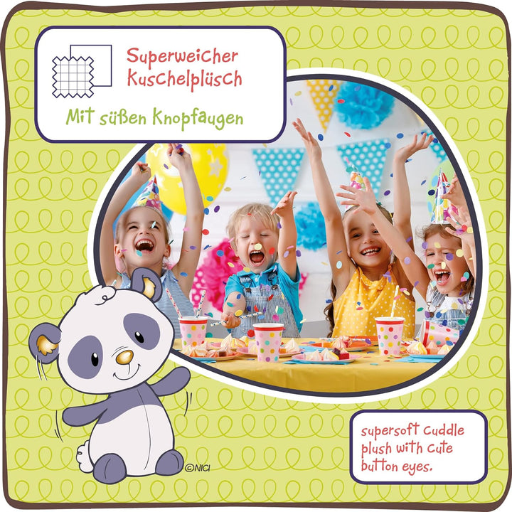 NICI Kuscheltier Singing Panda 20cm I Plüschtier mit Sing & Tanzfunktion mit 2 Songs a 30 Sekunden i